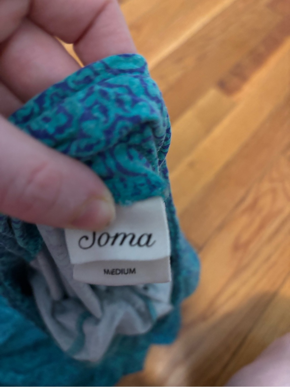 Soma Teal Patterned PJ Pant - Picture 3 of 3